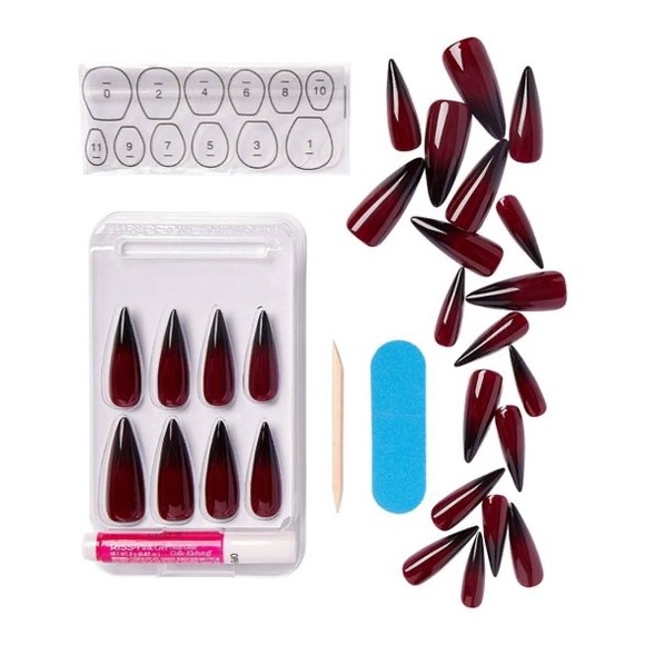 ⚜️Kiss XL Gel Fantasy Ombré Stiletto Faux Nails! - Picture 6 of 8